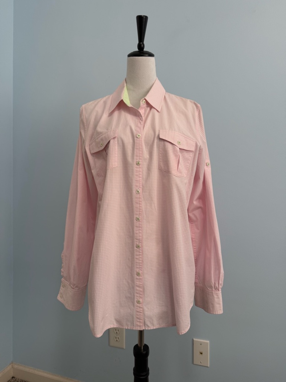 Lilly Pulitzer Resort Fit Gingham Check Button Down Shirt Size XL